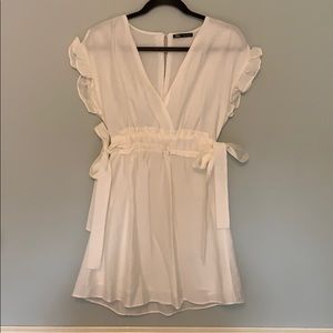 White Zara Dress with Side Bows